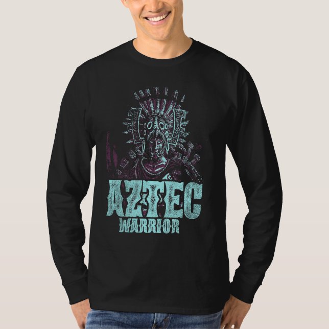 Aztec Warrior Kung Mexiko Native Aztec Mayas 6 T Shirt (Framsida)