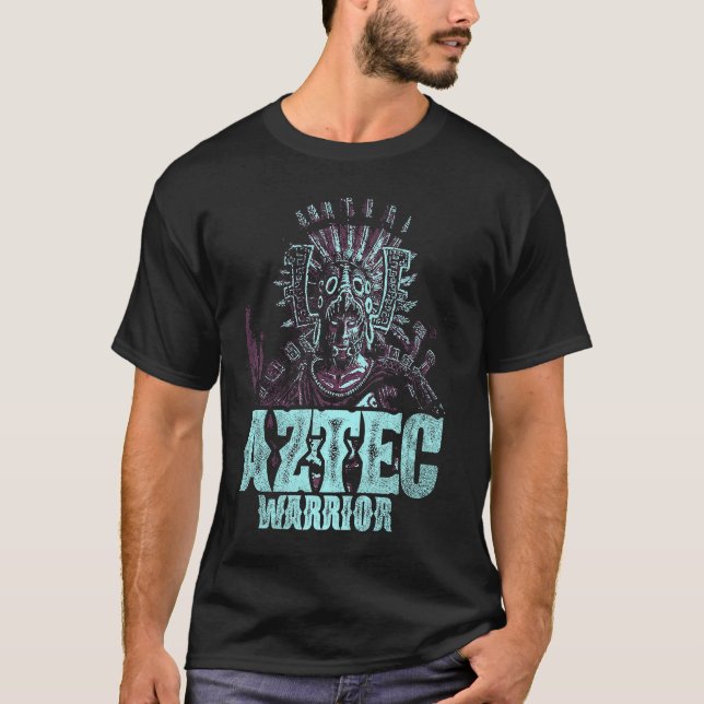 Aztec Warrior Kung Mexiko Native Aztec Mayas 6 T Shirt (Framsida)