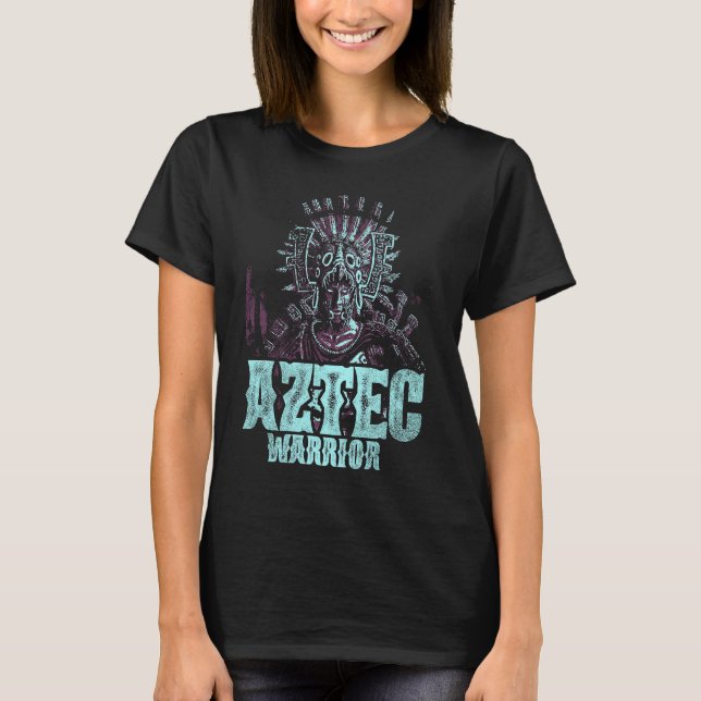Aztec Warrior Kung Mexiko Native Aztec Mayas 6 T Shirt (Framsida)