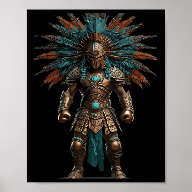Aztec Warrior Mexican Boxing Pride Poster (Framsidan)