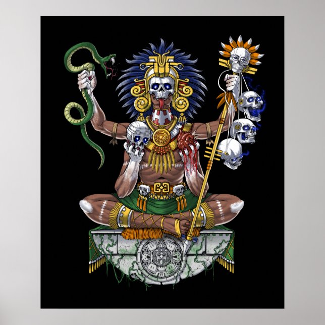 Aztec Warrior Shaman Poster (Framsidan)