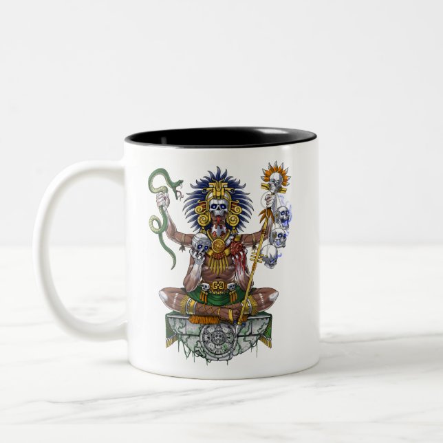 Aztec Warrior Shaman Två-Tonad Mugg (Vänster)
