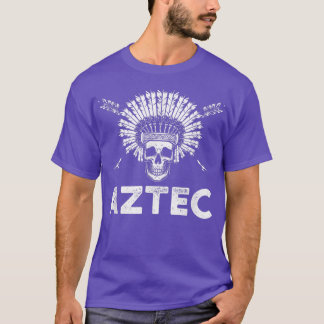 Aztec Warrior Skull Skeleton Ancient Civilisation T Shirt