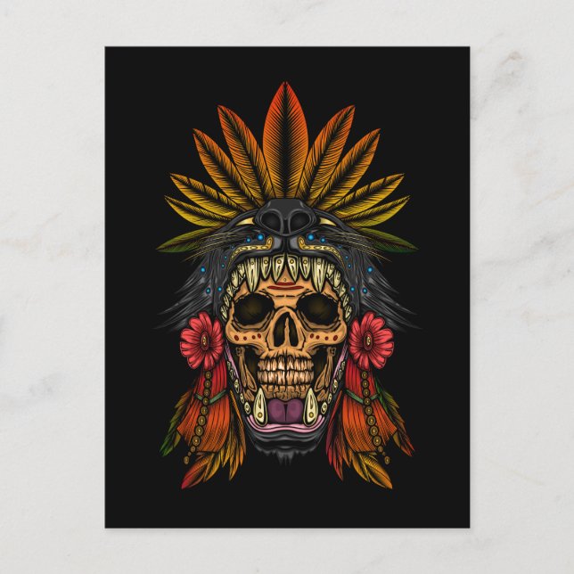 Aztec Warrior Vykort (Framsida)