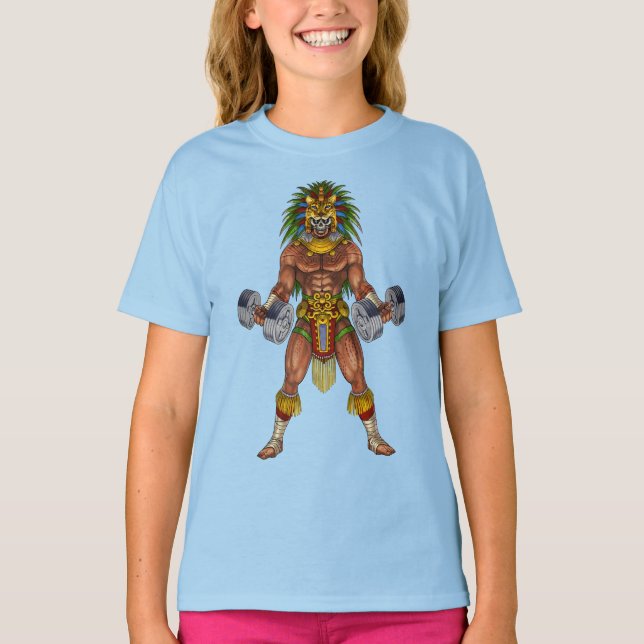 Aztec Warrior Weightlift T Shirt (Framsida)