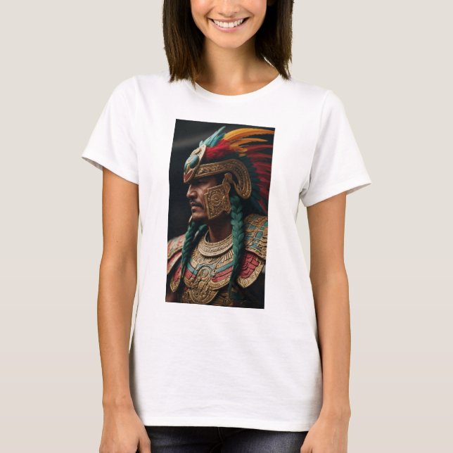 Aztec Wisdom and Culture - Quetzalcoatl T Shirt (Framsida)