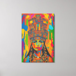 Aztec Woman Art Canvastryck