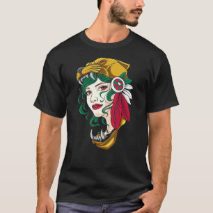 Aztec Woman - mexikansk flicka - Chava - Hecho en T Shirt