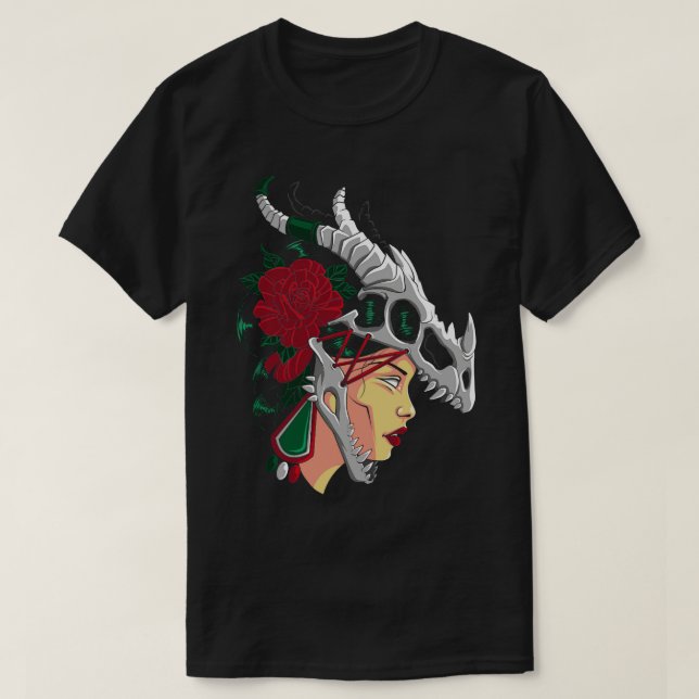 Aztec Woman Strong Mexican Girl Mexiko T Shirt (Design framsida)