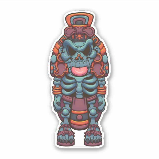 Aztec Xolotl Klistermärken (Framsida)