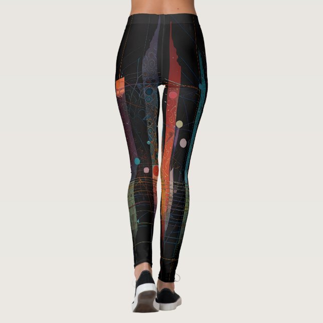 Aztec Zodiac Abstrakt Mix Leggings (Baksida)