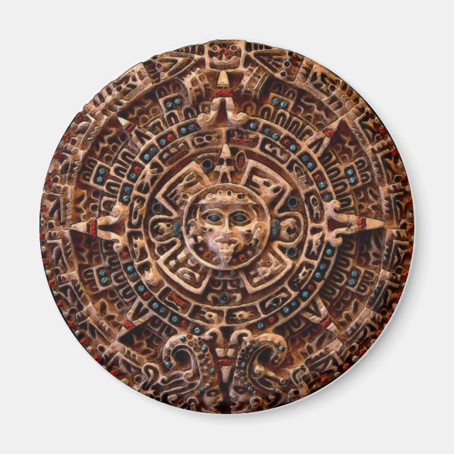 ’AZTECA’ Mayan Sol Calendar Magnet (Framsidan)