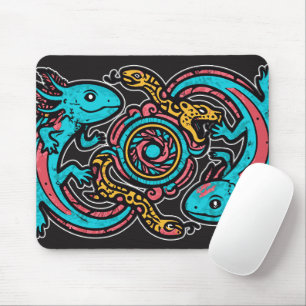 Aztek Axolotl Xolotl Tribalmönster mytologi boho Musmatta