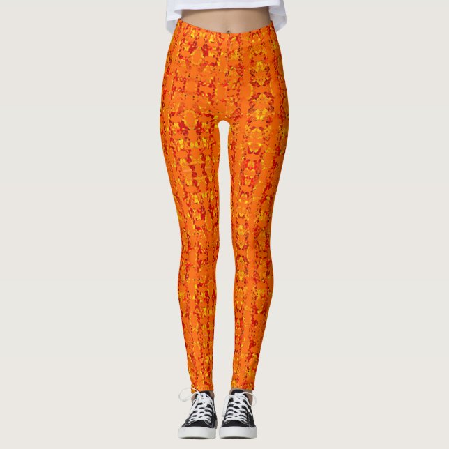 Aztek Orange leggings (Framsida)