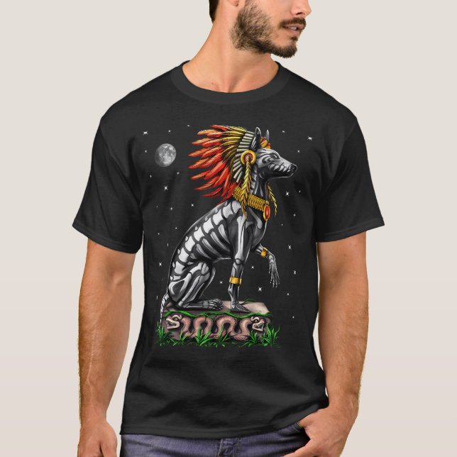 aztek Xolo hund T Shirt (Framsida)