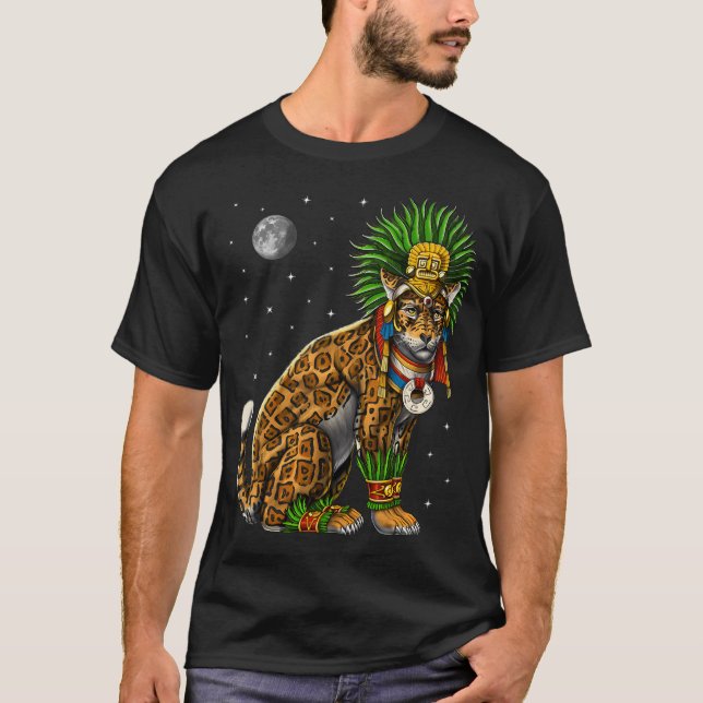 Aztekernas Jaguar-gud T Shirt (Framsida)