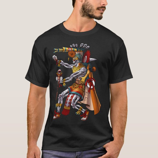 aztekisk gud Mictlantecuhtli T Shirt (Framsida)
