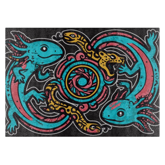 Aztekisk gud Xolotl som kämpar mot Jaguar strid st (Framsidan)