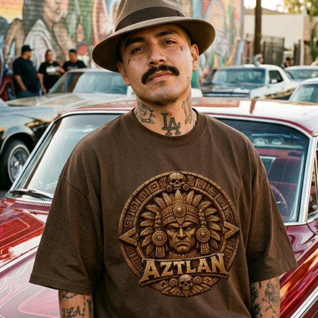 Aztekisk Kalender Aztlan  T Shirt (Aztec Calendar Aztlan T-Shirt)