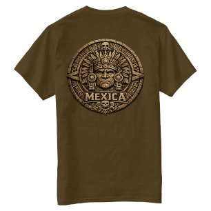 Aztekisk Kalender - Bakre träff T Shirt
