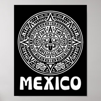 Aztekisk Kalender Fotboll Mexiko Fotboll Fan Mexik Poster