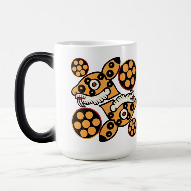 Aztekisk kalenderdag 14 - Ocelotl Magisk Mugg (Vänster)