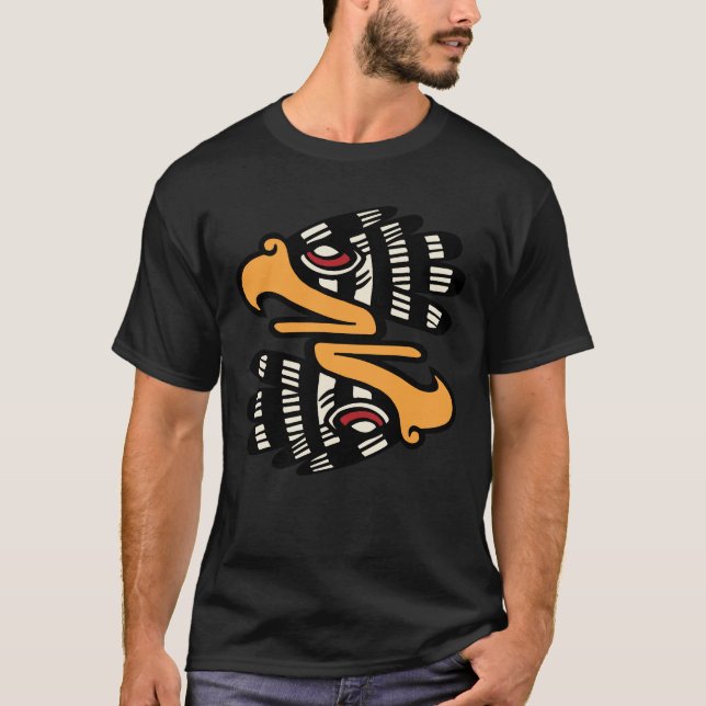 Aztekisk kalenderdag 15 - Cuauhtli T Shirt (Framsida)