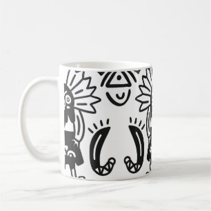 Aztekisk konst - ödlemönster kaffemugg