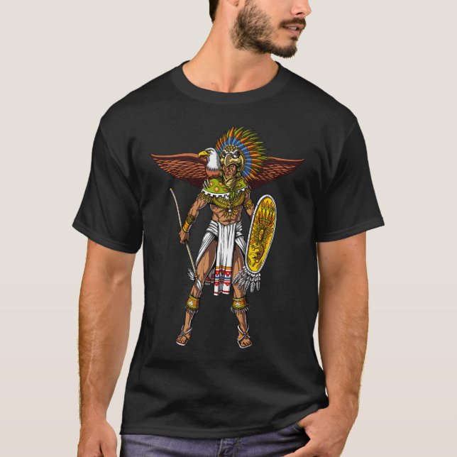 Aztekisk örlogskrigare t shirt (Framsida)
