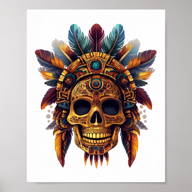 Aztekiska skalle relik poster (Framsidan)