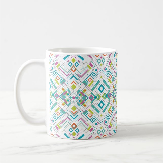 Aztekiskt geometriskt mönster kaffemugg (Vänster)