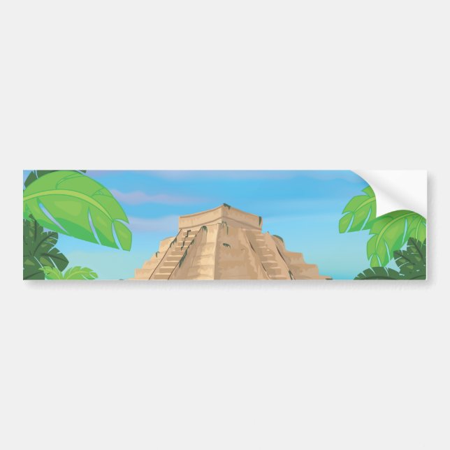 Aztekpyramid Bildekal (Framsidan)