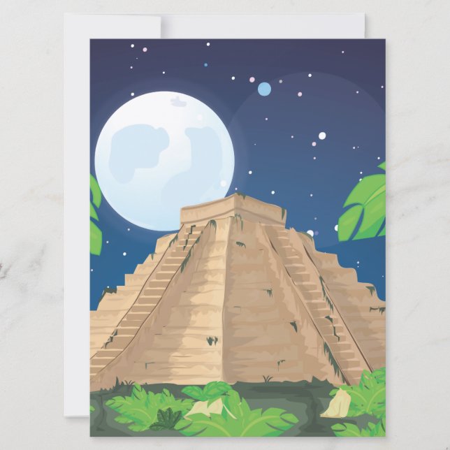 Aztekpyramid Inbjudningar (Framsida)