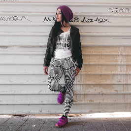 aztetisk svart stamtriangel leggings
