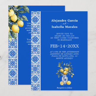  💙🍋Azul & Limone Romance [blå] Inbjudan