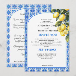 🍋💙Azul & Limone Romance Inbjudningar