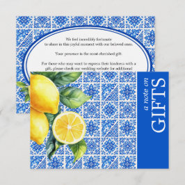 💙🍋Azul & Limone Romantik Anteckning om Gåvor Tilläggskort