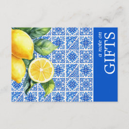 💙🍋Azul & Limone Romantik Anteckning om Gåvor Tilläggskort