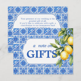 💙🍋Azul & Limone Romantik Anteckning om Gåvor Tilläggskort