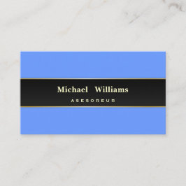 AZUL LIMPIO ELEGANTE CLASICO PROFESIONAL VISITKORT