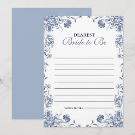 azul presupuesto Bridgerton Bridal Shower Game Inbjudningar