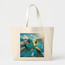 Azul the Turtle's Eco Call - Tote with a Uppdrag