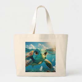 Azul the Turtle's Eco Call - Tote with a Uppdrag Jumbo Tygkasse