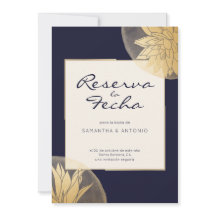 Azul y oro Reserva la fecha