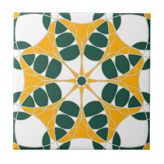 Azulejo Amarillo y Verde Kakelplatta