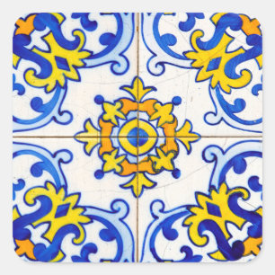 Azulejo Art Tile Fyrkantigt Klistermärke