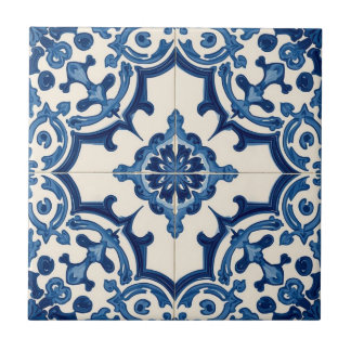 Azulejo blue and white mosaic vintage bulk kakelplatta