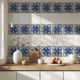 Azulejo Blue White Modern Classic Mediterranean Kakelplatta