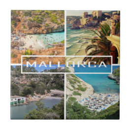 azulejo calas y playas de Mallorca - Majorca Kakelplatta