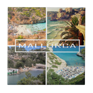 azulejo calas y playas de Mallorca - Majorca Kakelplatta